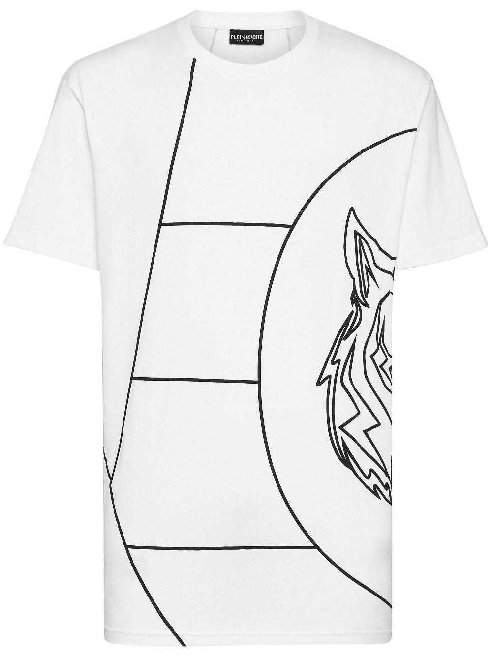Plein Sport Tiger Court-print cotton T-shirt - White von Plein Sport