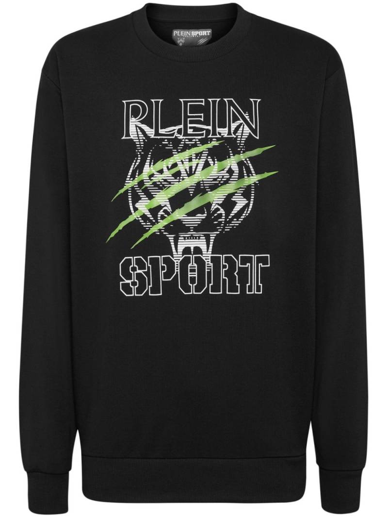 Plein Sport Tiger Line logo-print sweatshirt - Black von Plein Sport