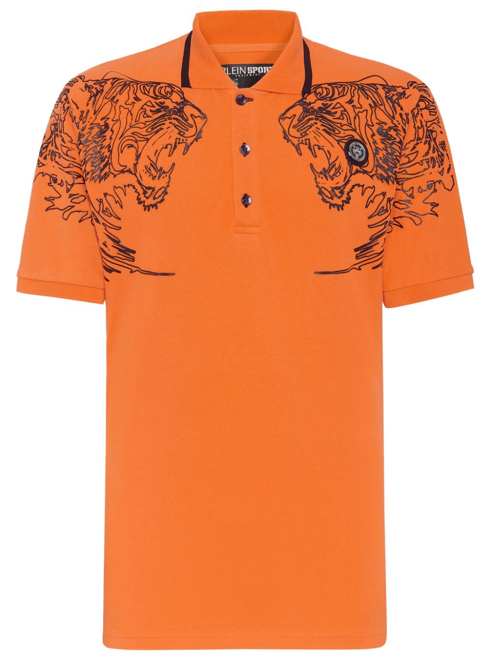 Plein Sport Tiger cotton polo shirt - Orange von Plein Sport