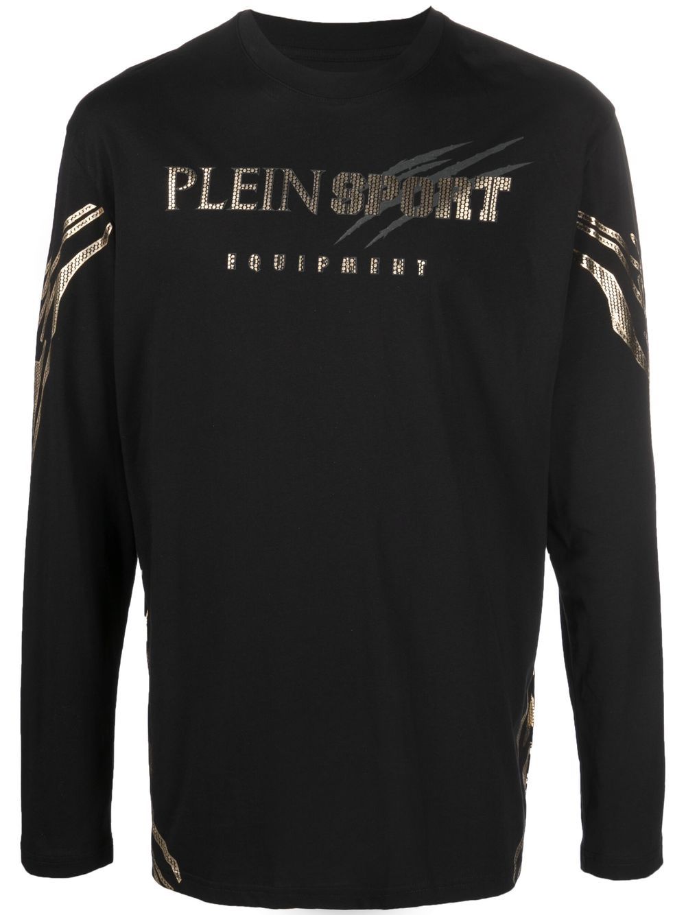 Plein Sport Tiger logo-print long-sleeve T-shirt - Black von Plein Sport