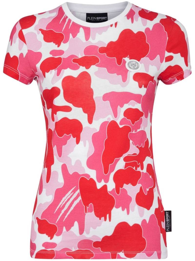 Plein Sport camouflage-print cotton T-shirt - Pink von Plein Sport