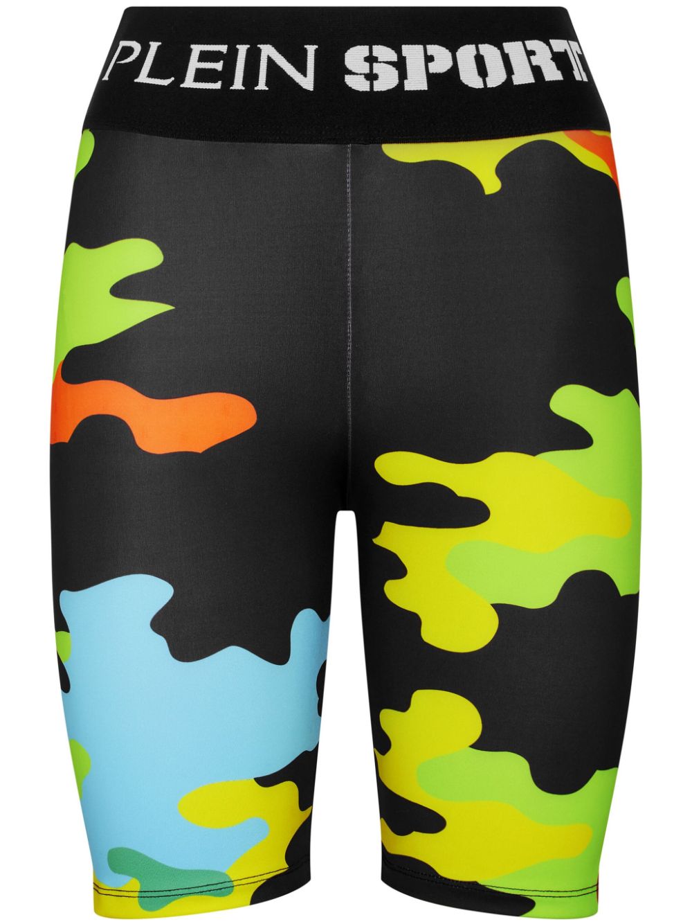 Plein Sport camouflage-print cycling shorts - Black von Plein Sport
