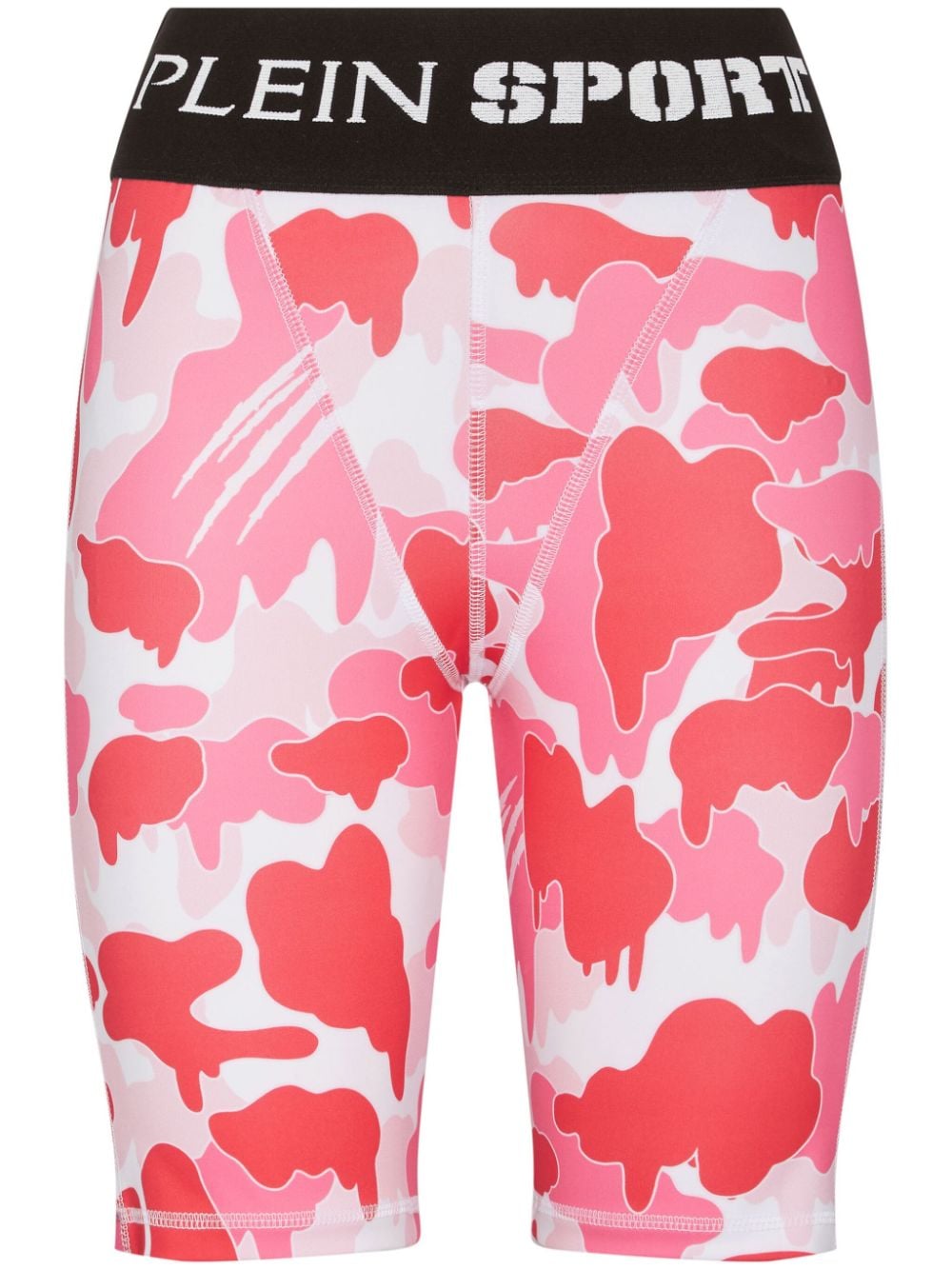 Plein Sport camouflage-print logo-waistband leggings - Pink von Plein Sport