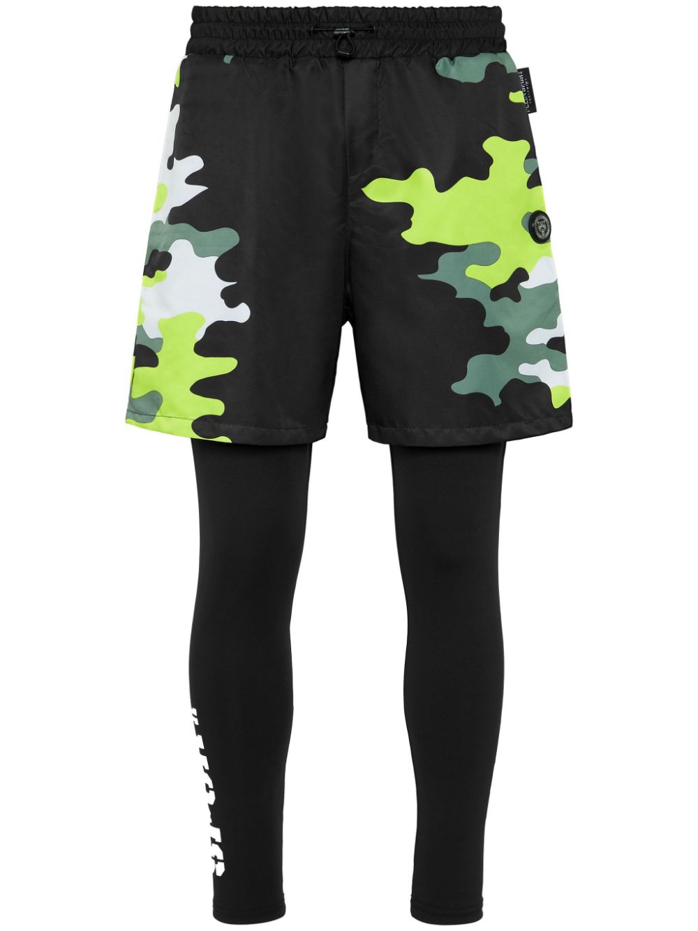 Plein Sport camouflage running trousers - Black von Plein Sport