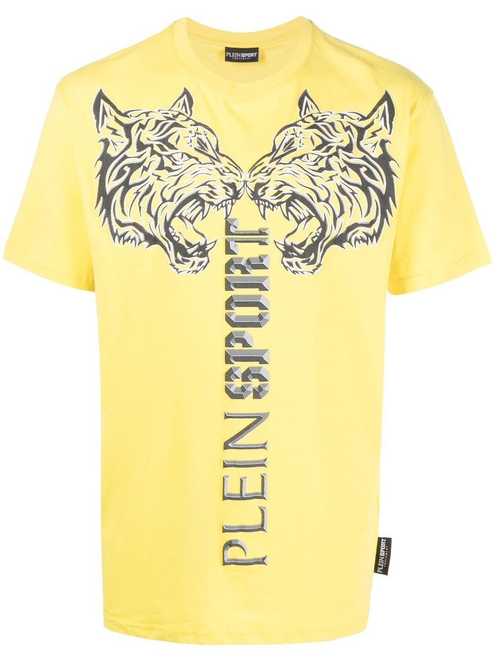 Plein Sport crew neck tiger-print T-shirt - Yellow von Plein Sport