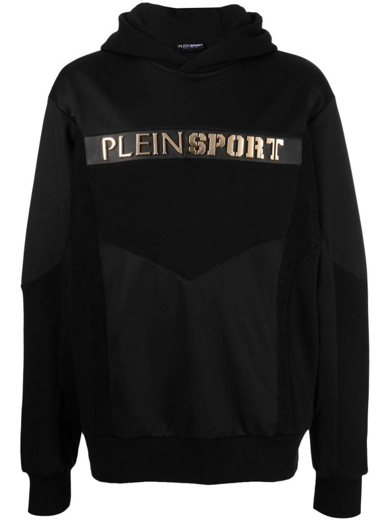 Plein Sport embossed-logo hoodie - Black von Plein Sport