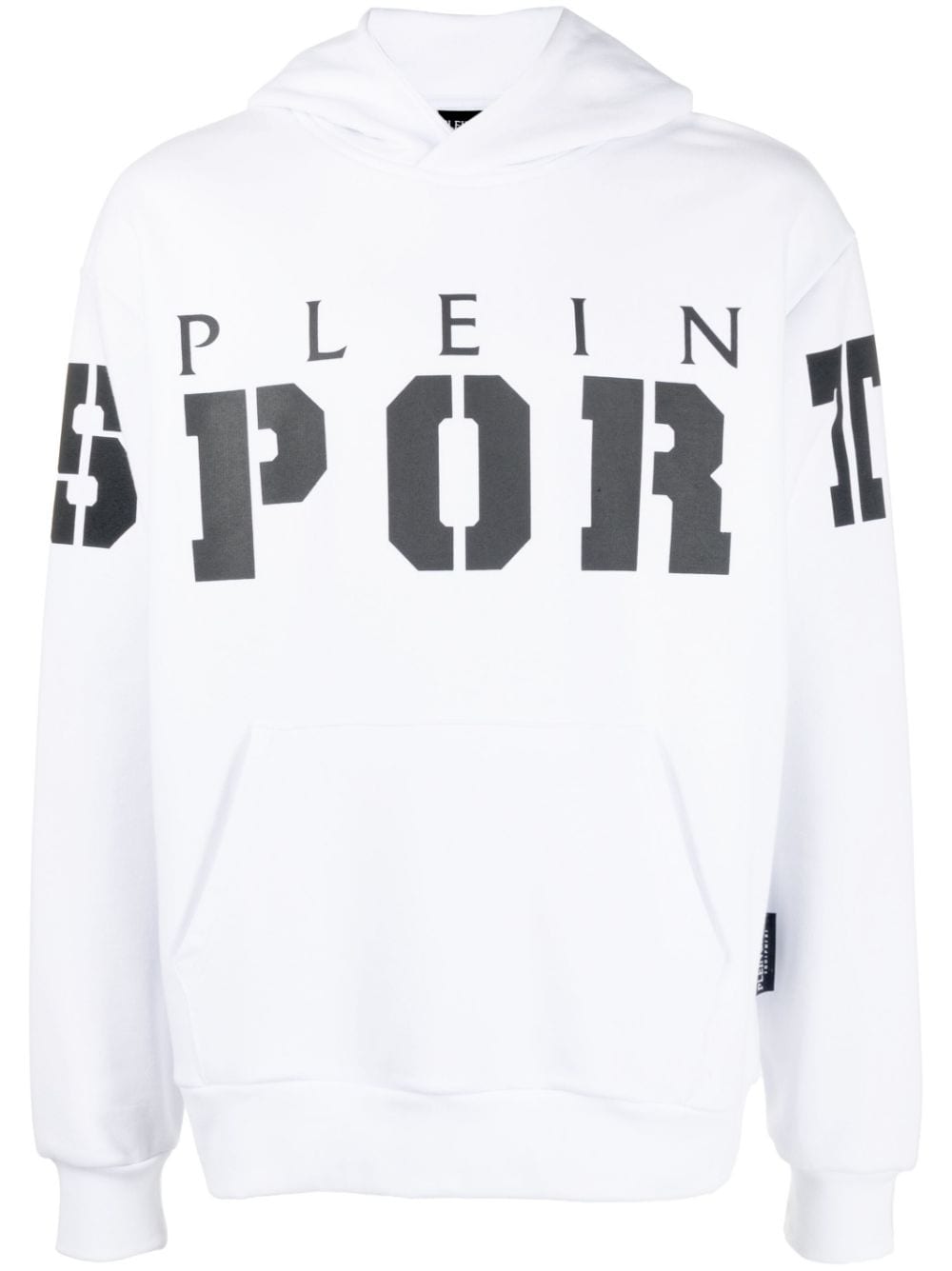 Plein Sport graphic-print cotton hoodie - White von Plein Sport