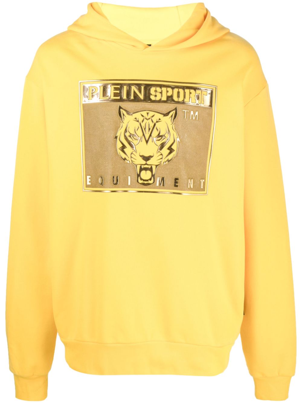 Plein Sport graphic-print hoodie - Yellow von Plein Sport