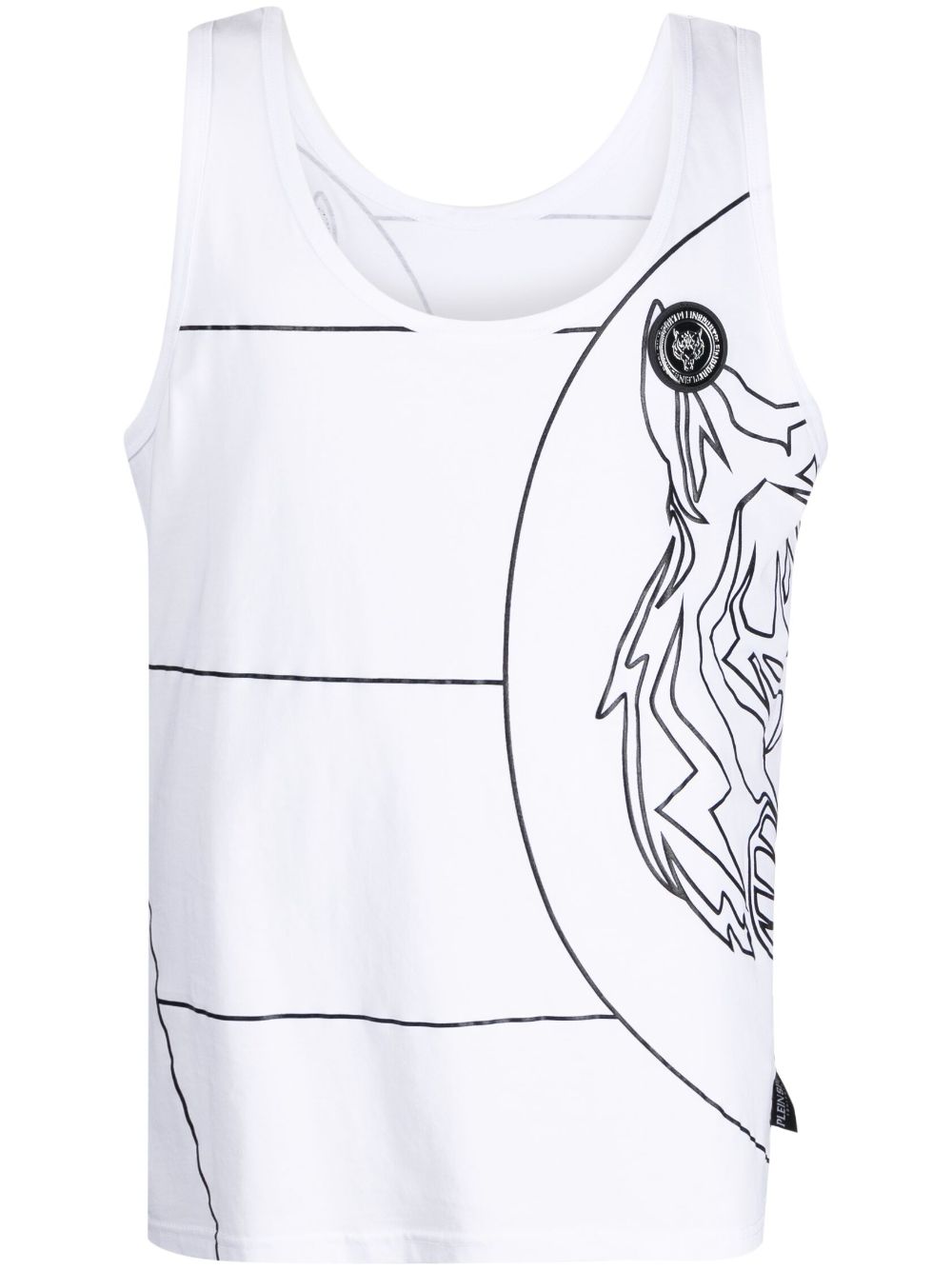 Plein Sport graphic-print scoop-neck tank top - White von Plein Sport