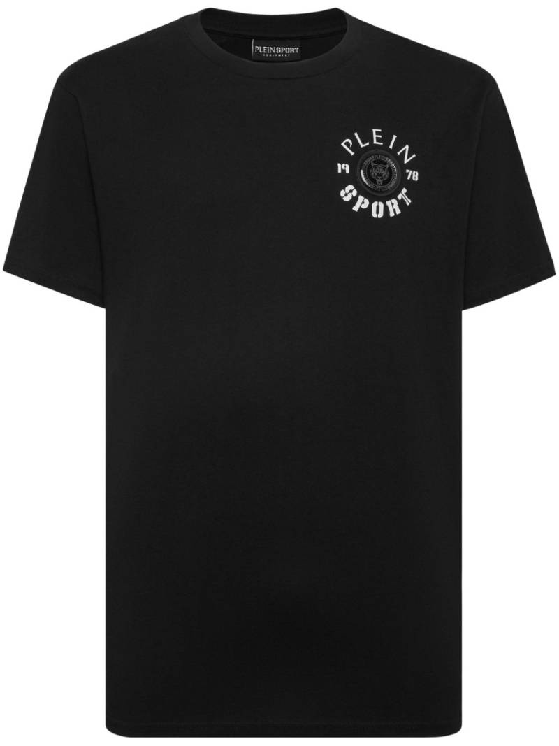 Plein Sport logo-appliqué cotton T-shirt - Black von Plein Sport