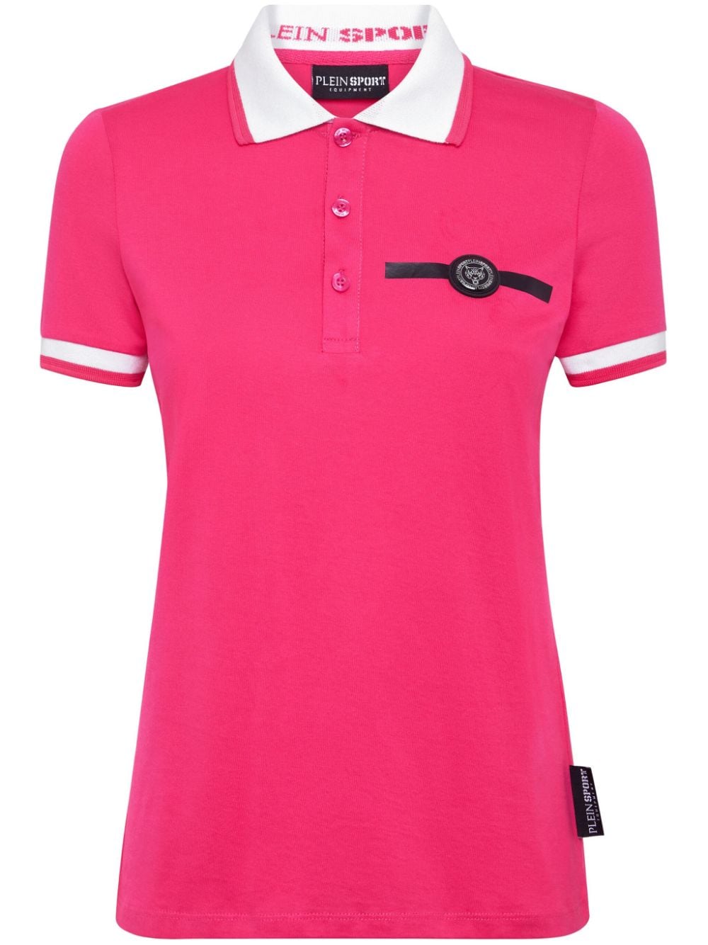 Plein Sport logo-appliqué cotton polo shirt - Pink von Plein Sport