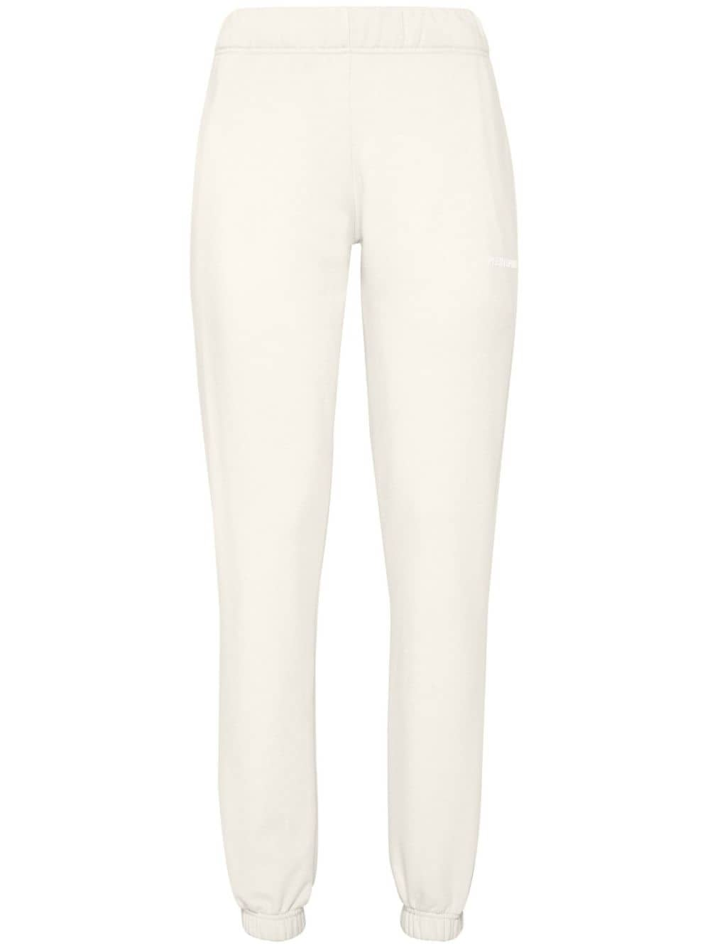 Plein Sport logo-embossed tapered track pants - Neutrals von Plein Sport