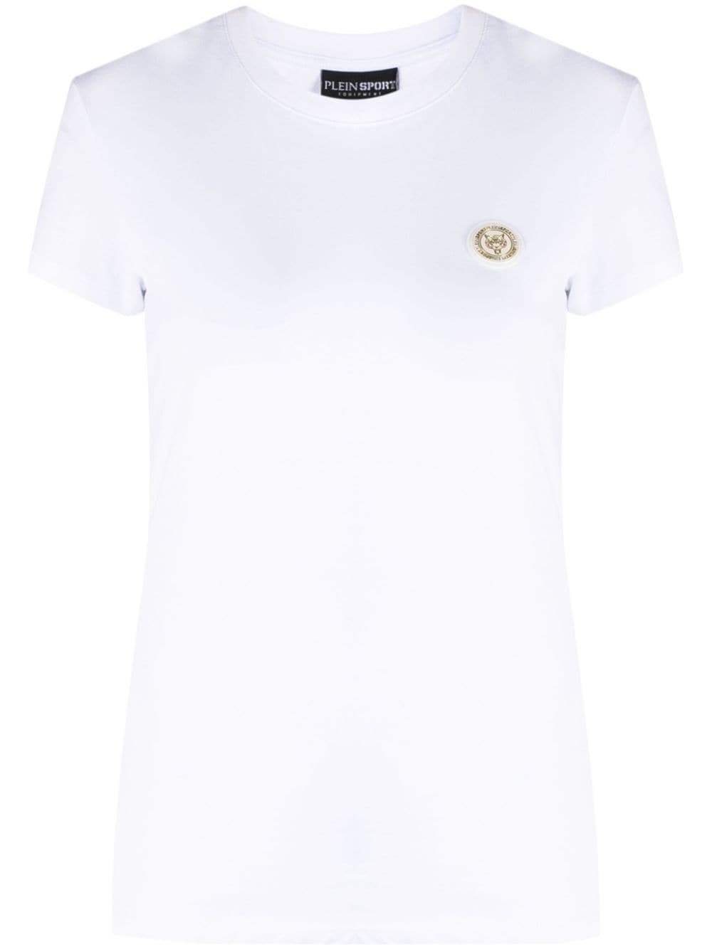 Plein Sport logo-patch cotton T-shirt - White von Plein Sport
