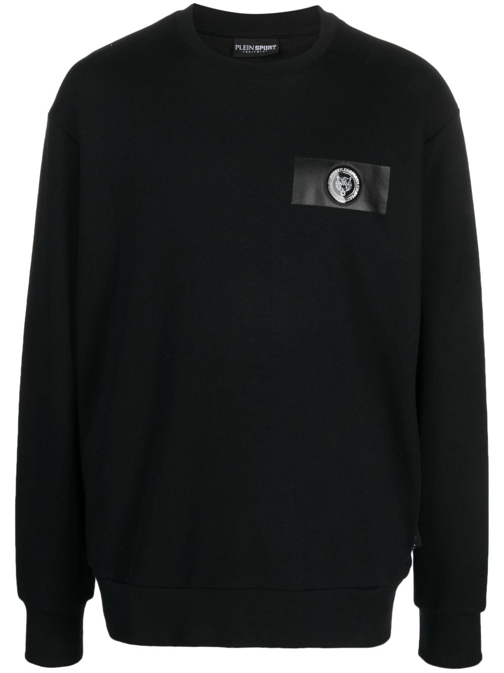 Plein Sport logo-patch cotton sweatshirt - Black von Plein Sport