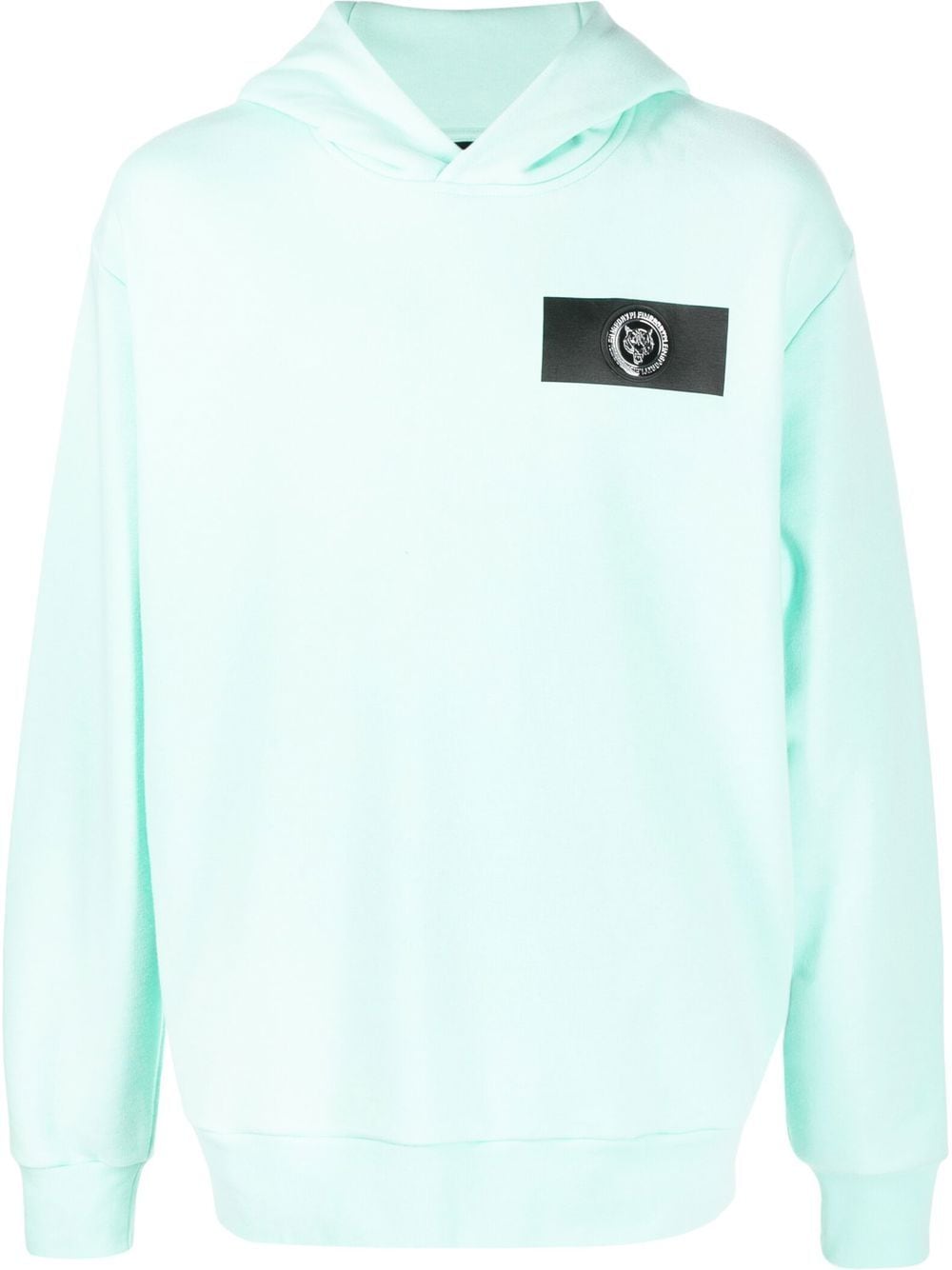 Plein Sport logo-patch long-sleeved hoodie - Green von Plein Sport