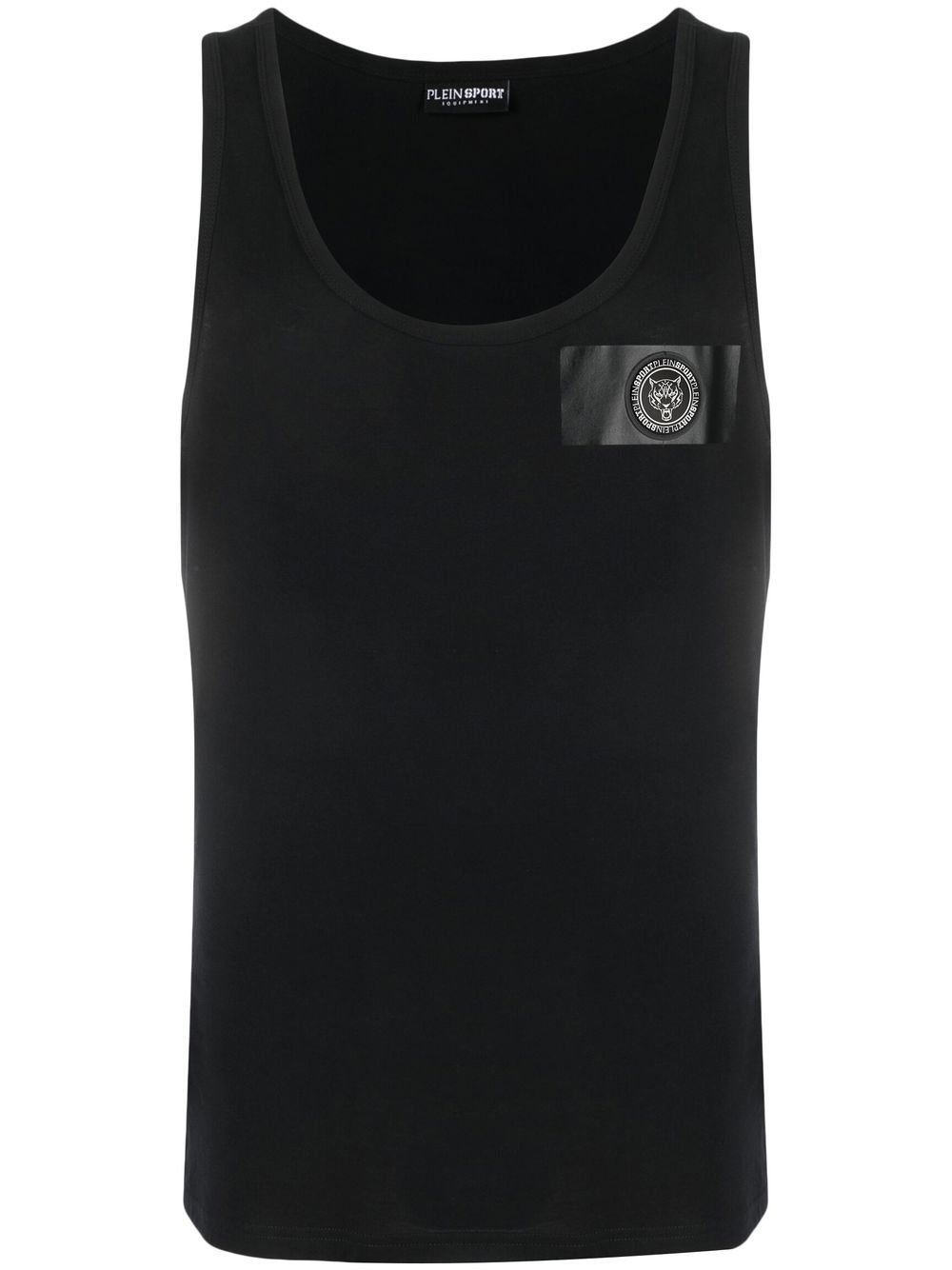 Plein Sport logo-patch tank top - Black von Plein Sport