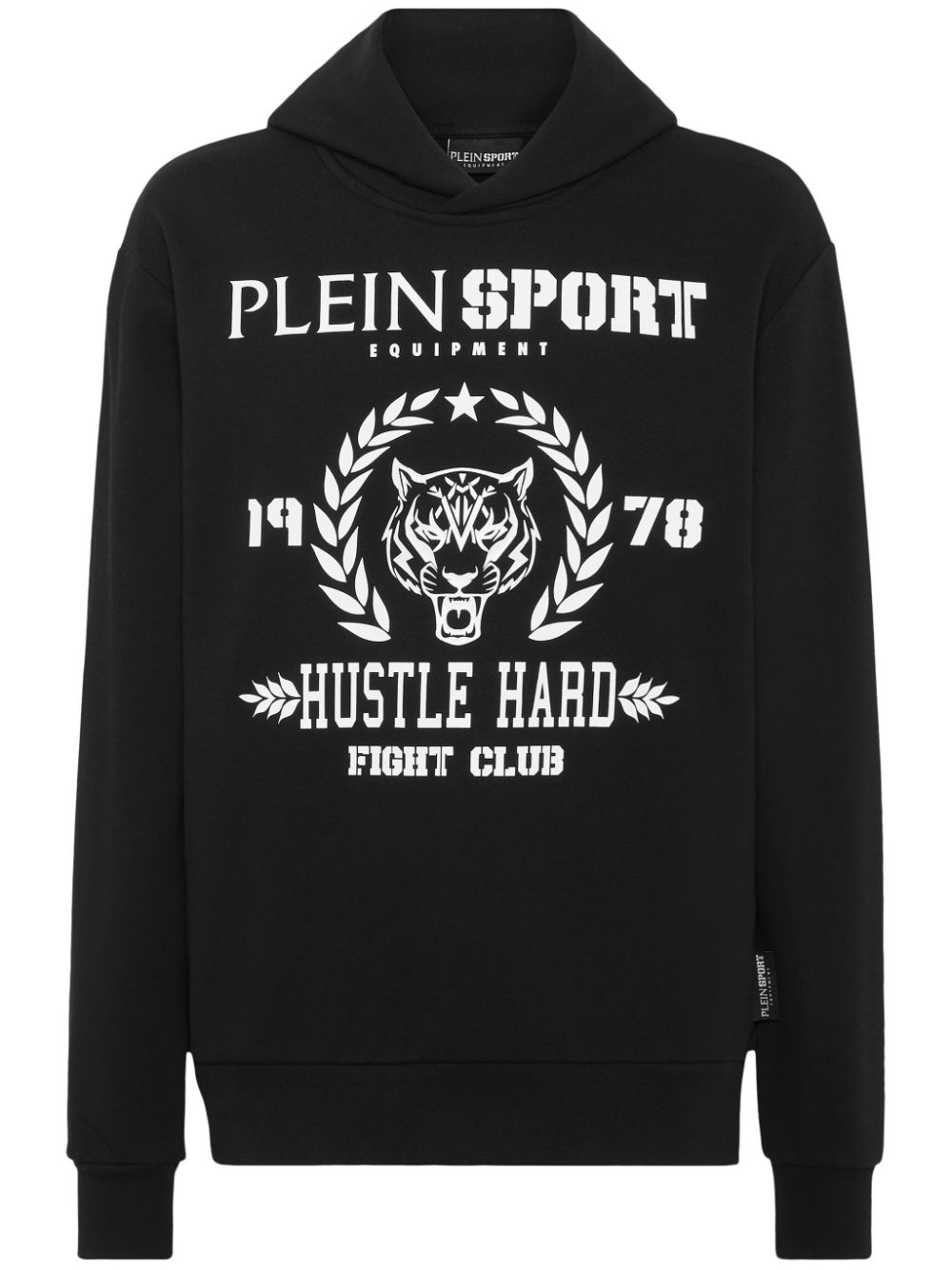 Plein Sport logo-print cotton-blend hoodie - Black von Plein Sport