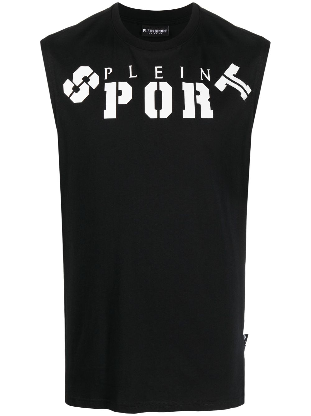 Plein Sport logo-print cotton tank top - Black von Plein Sport