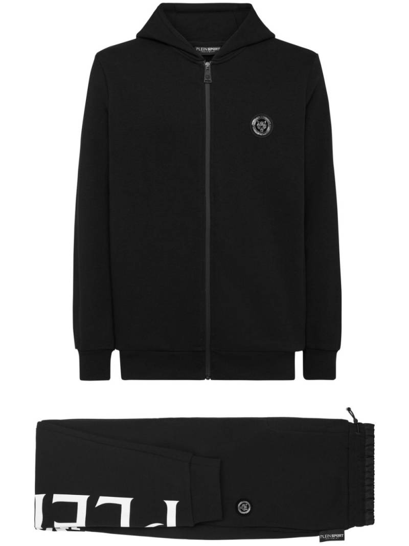 Plein Sport logo-print cotton tracksuit - Black von Plein Sport