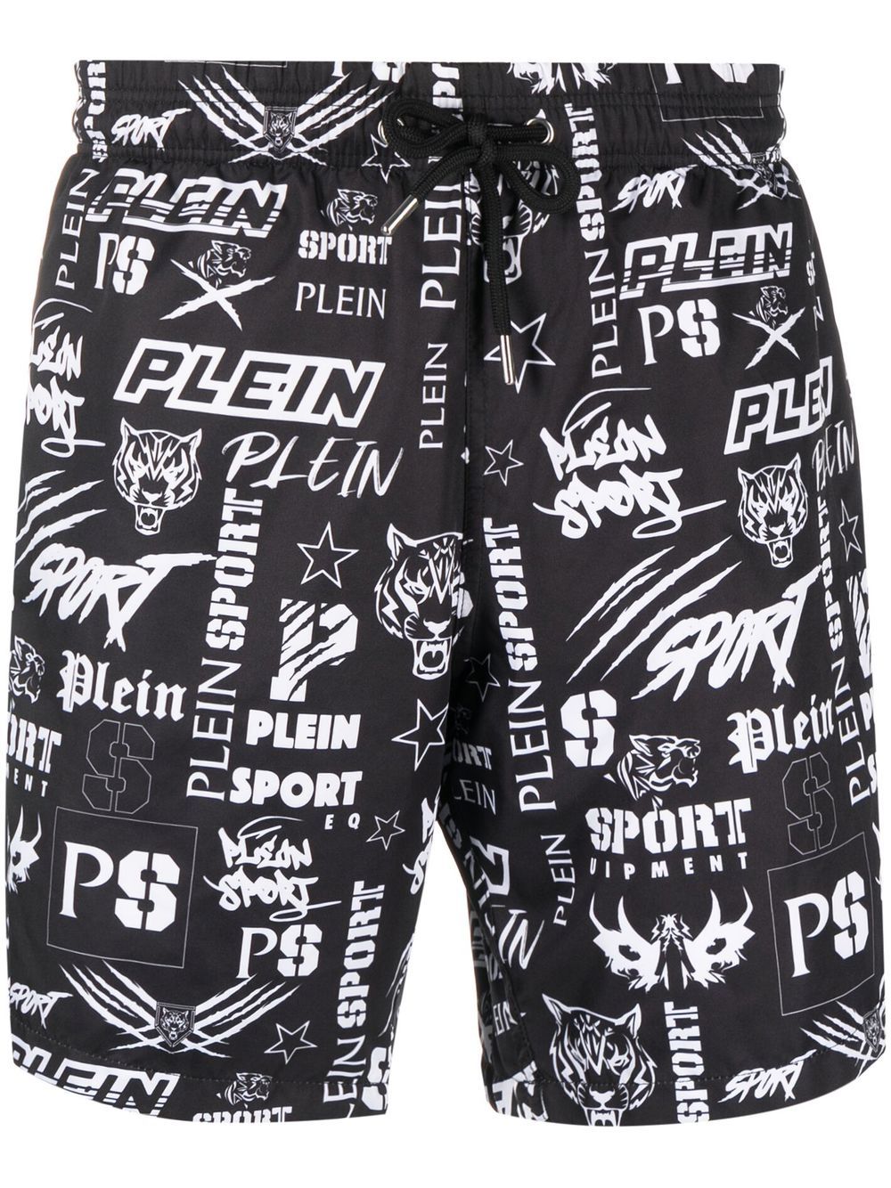 Plein Sport logo-print swim shorts - Black von Plein Sport