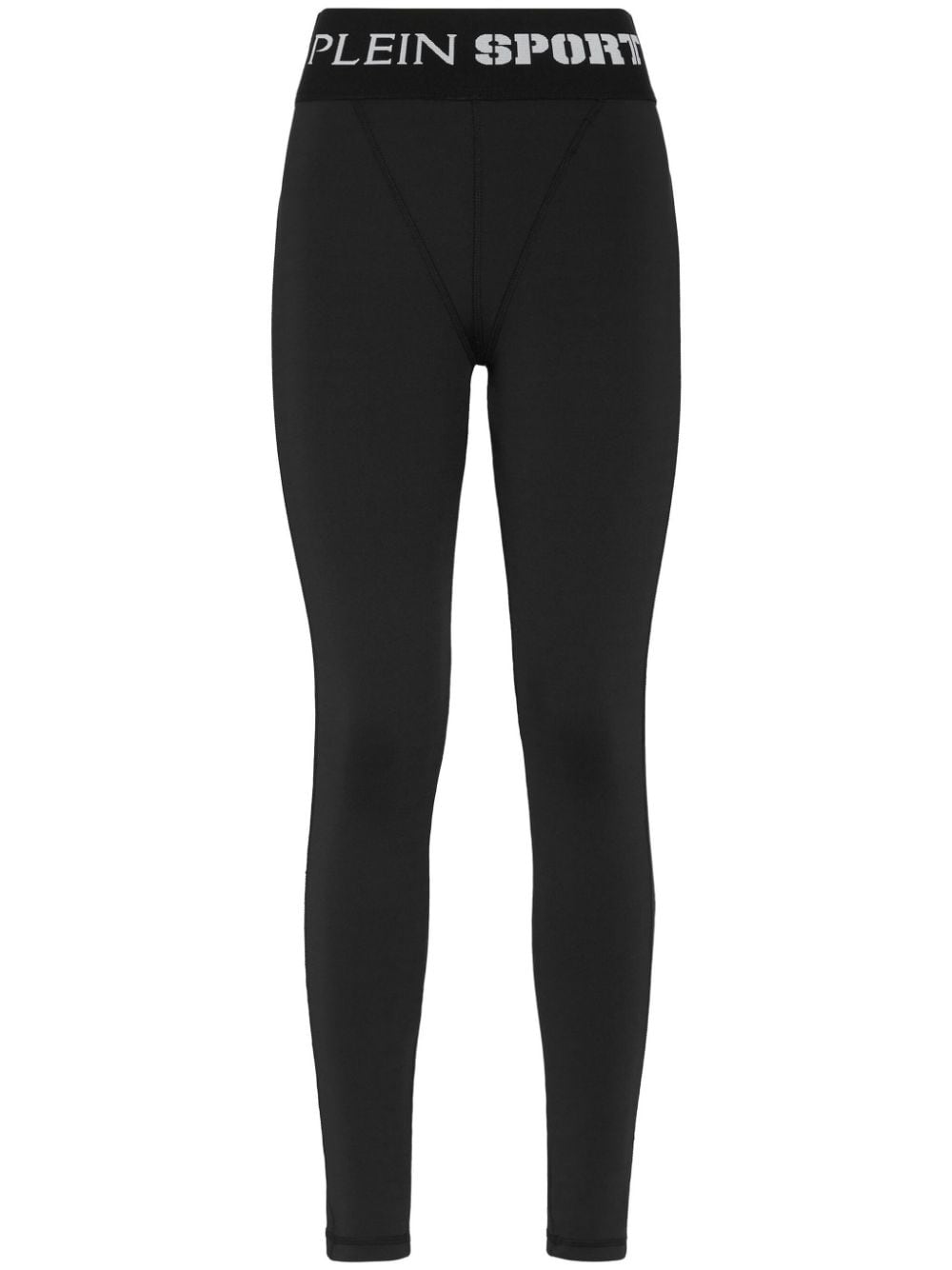 Plein Sport logo-waistband leggings - Black von Plein Sport
