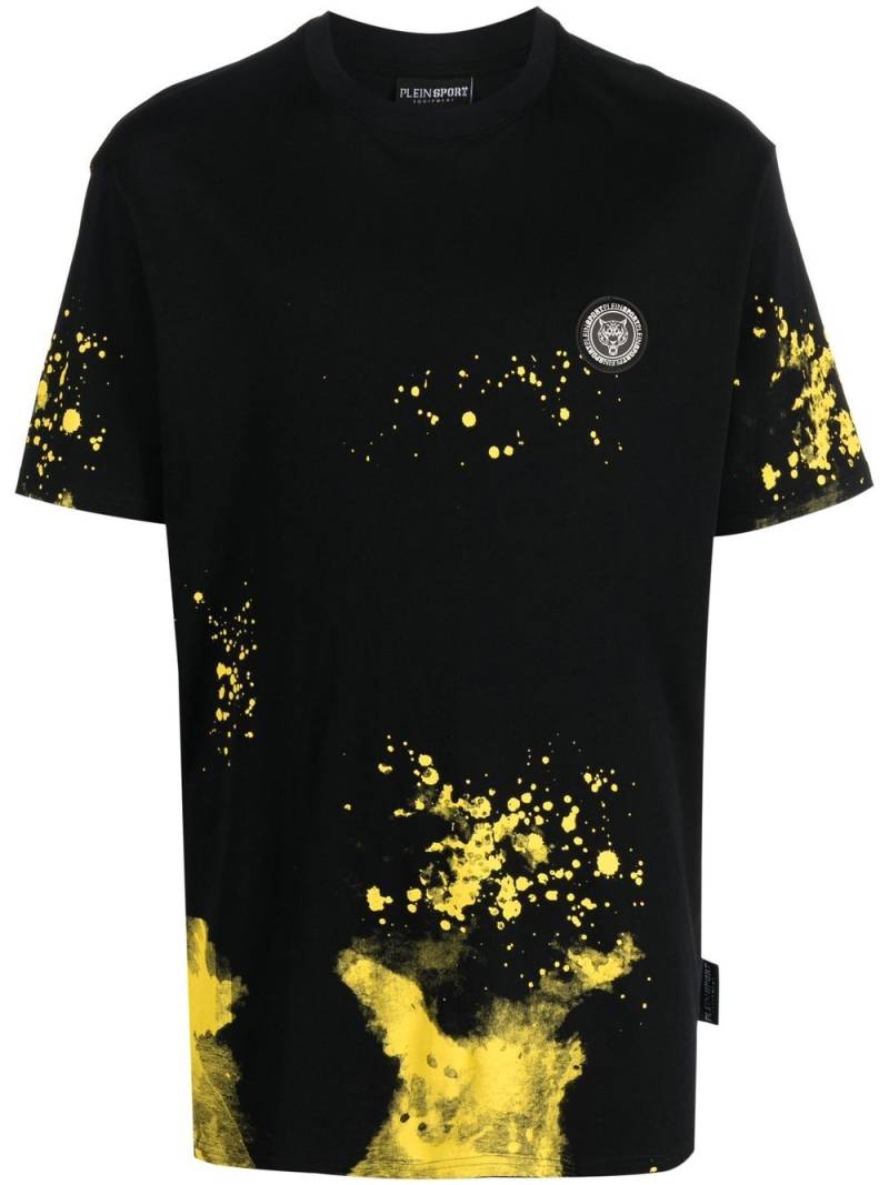 Plein Sport paint splatter-print short-sleeved T-shirt - Black von Plein Sport