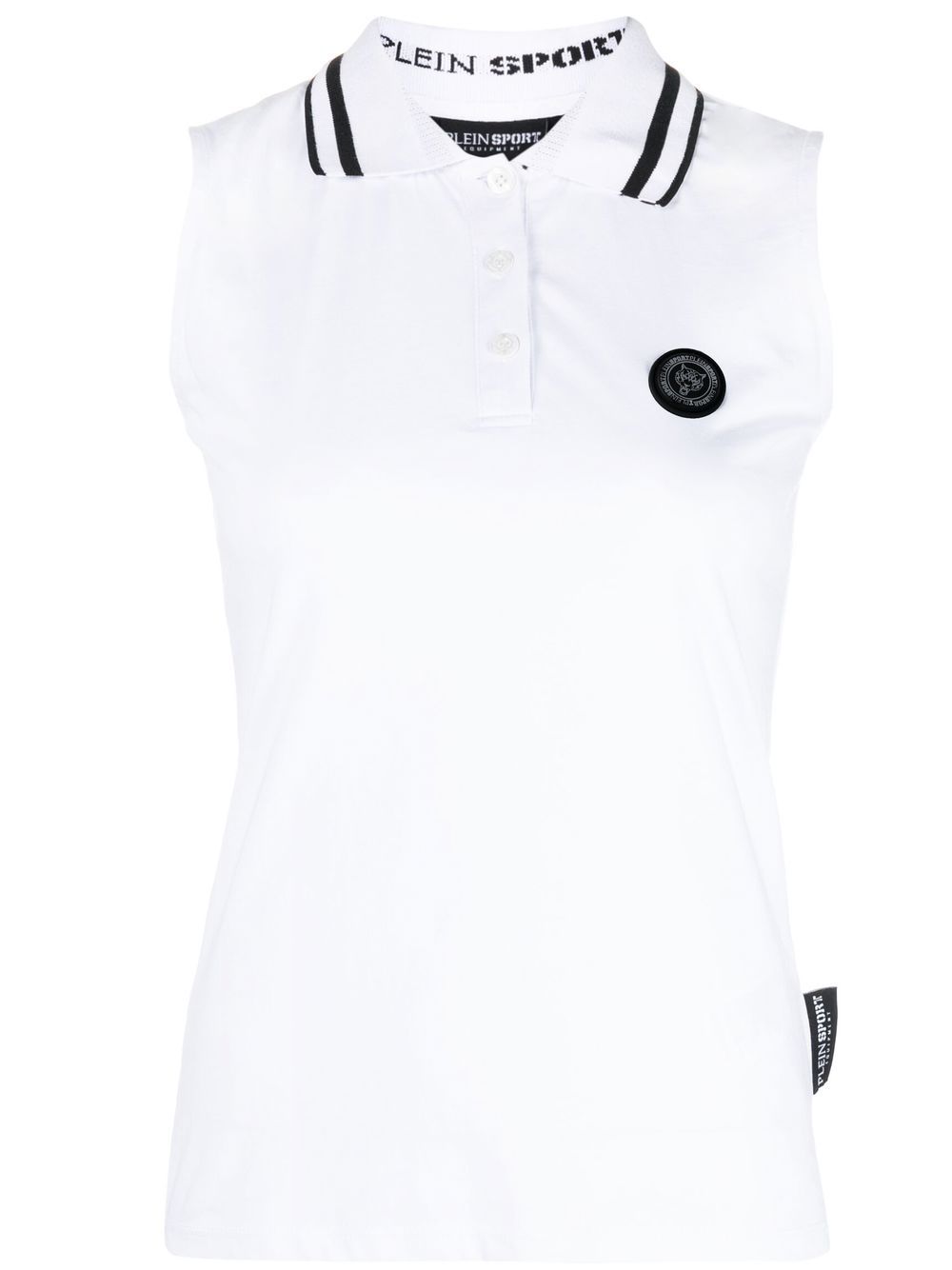 Plein Sport polo collar tank top - White von Plein Sport