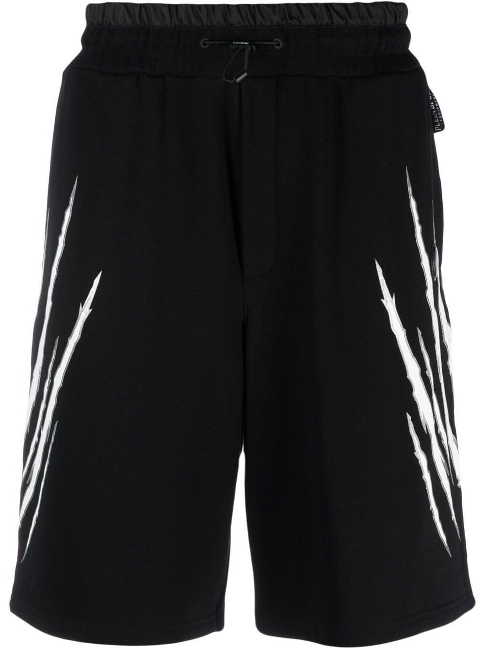 Plein Sport scratch-print jogging shorts - Black von Plein Sport