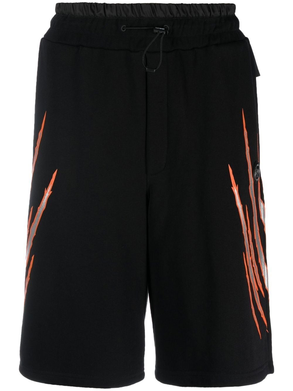 Plein Sport scratch-print track shorts - Black von Plein Sport