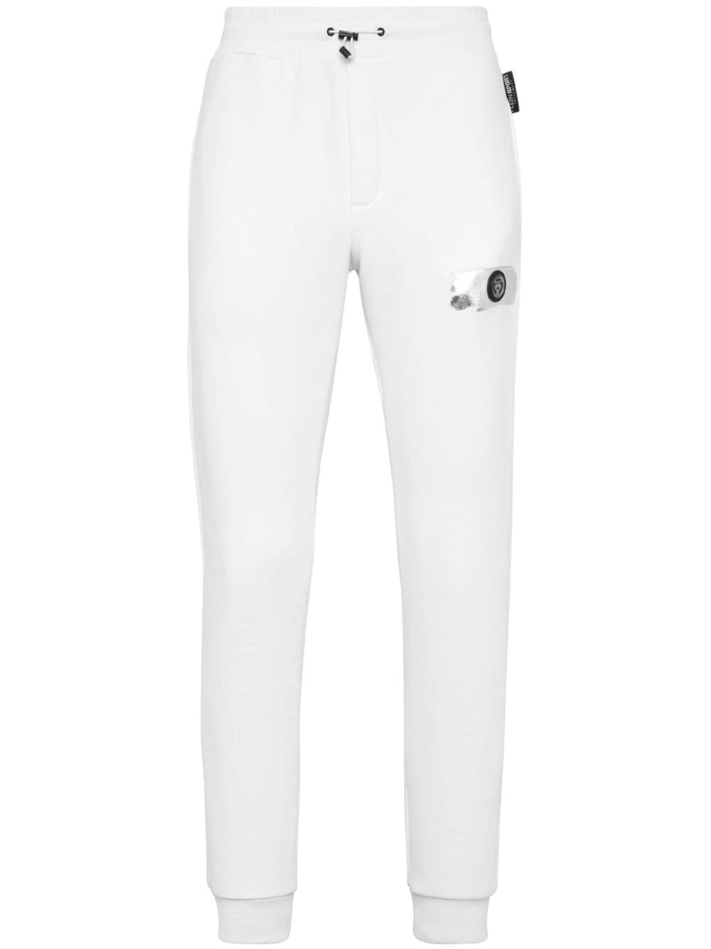Plein Sport tapered cotton-blend track pants - White von Plein Sport