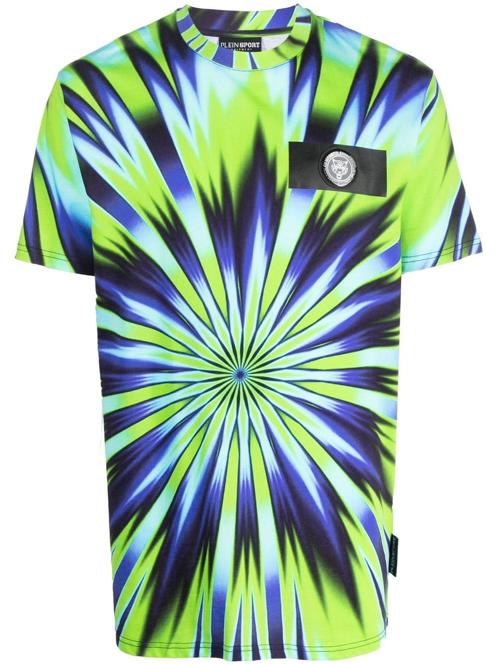 Plein Sport tie dye-print short-sleeved T-shirt - Green von Plein Sport