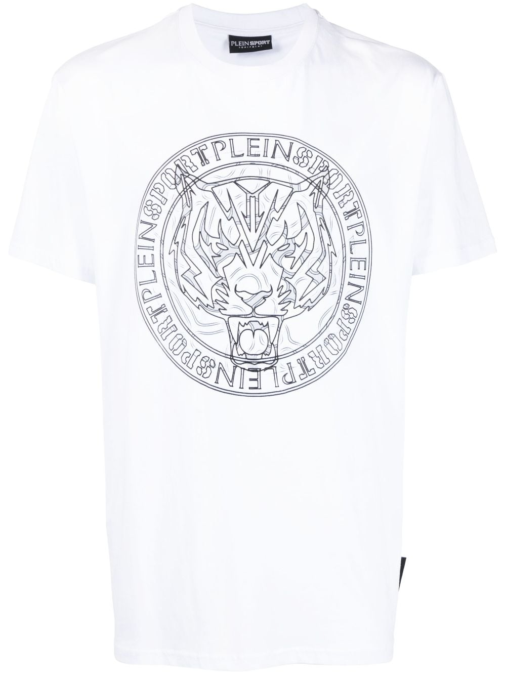 Plein Sport tiger-print T-shirt - White von Plein Sport