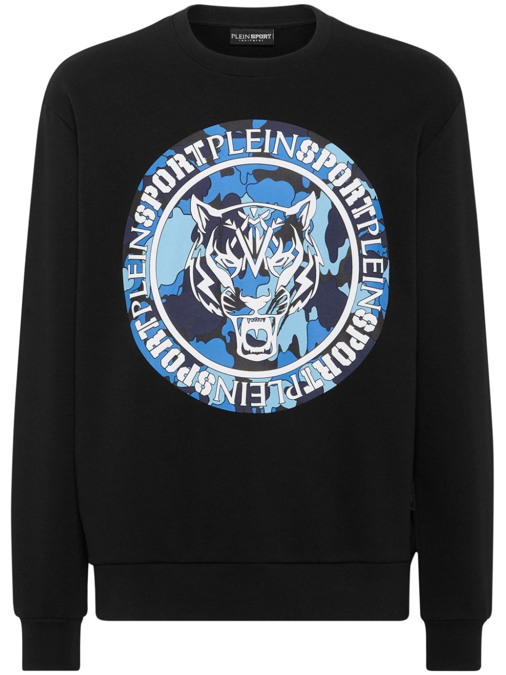 Plein Sport tiger-print camouflage sweatshirt - Black von Plein Sport