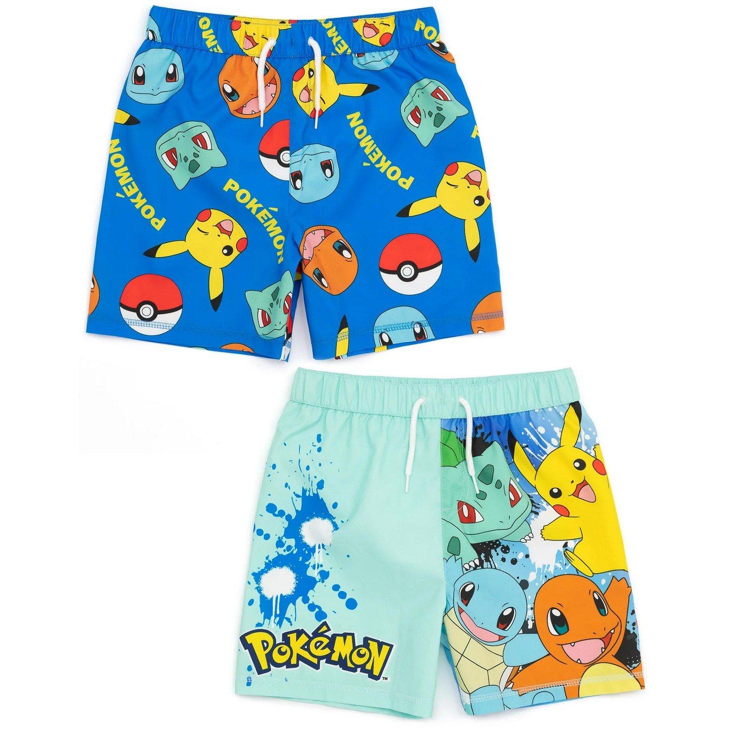 Badeshorts (2erpack) Jungen Hellblau 140 von Pokémon