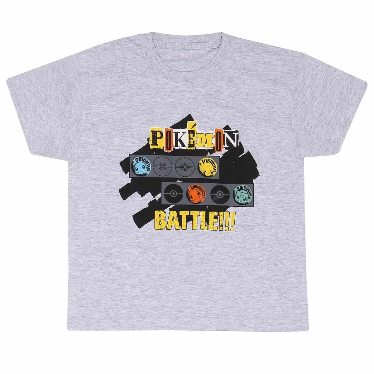 Battle Tshirt Jungen Grau 128 von Pokémon