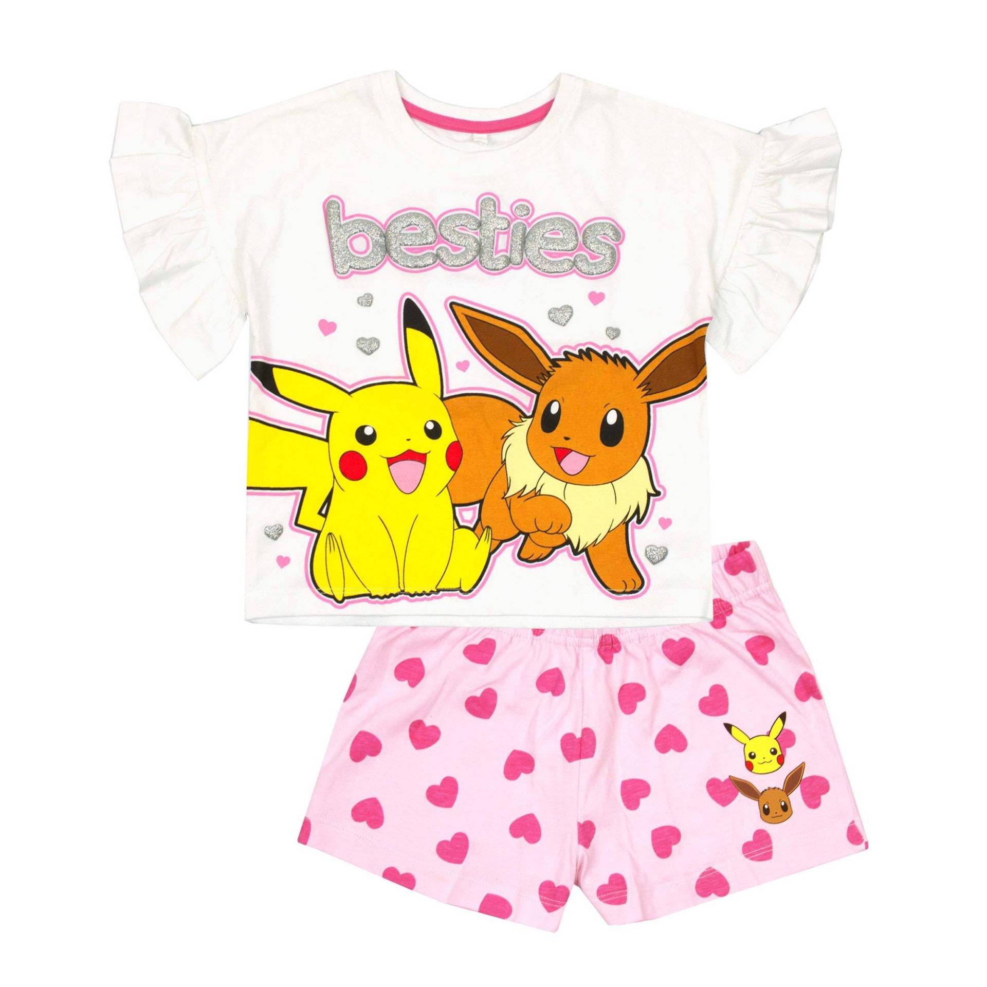 Besties Schlafanzug Mit Shorts Mädchen Weiss 116 von Pokémon