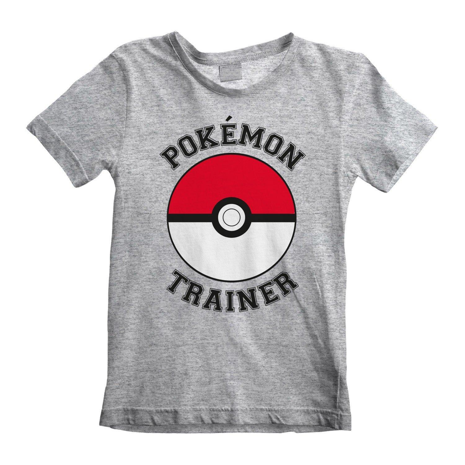 Tshirt Pokeball Jungen Grau 128 von Pokémon