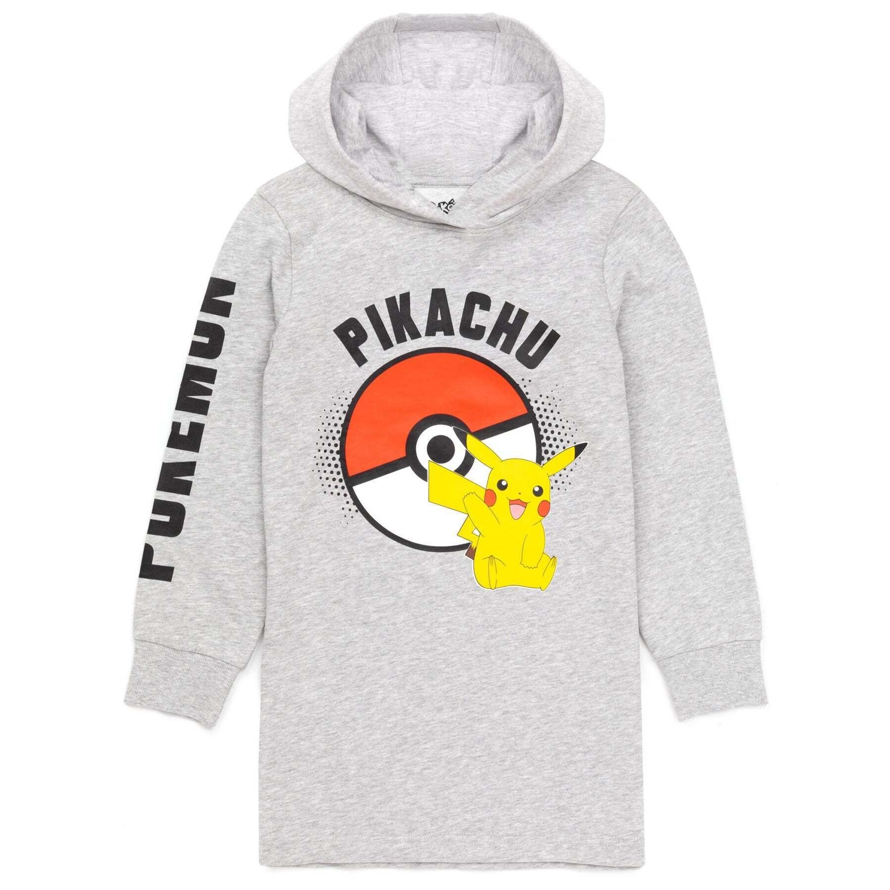 Hoodie Kleid Mädchen Grau 140 von Pokémon