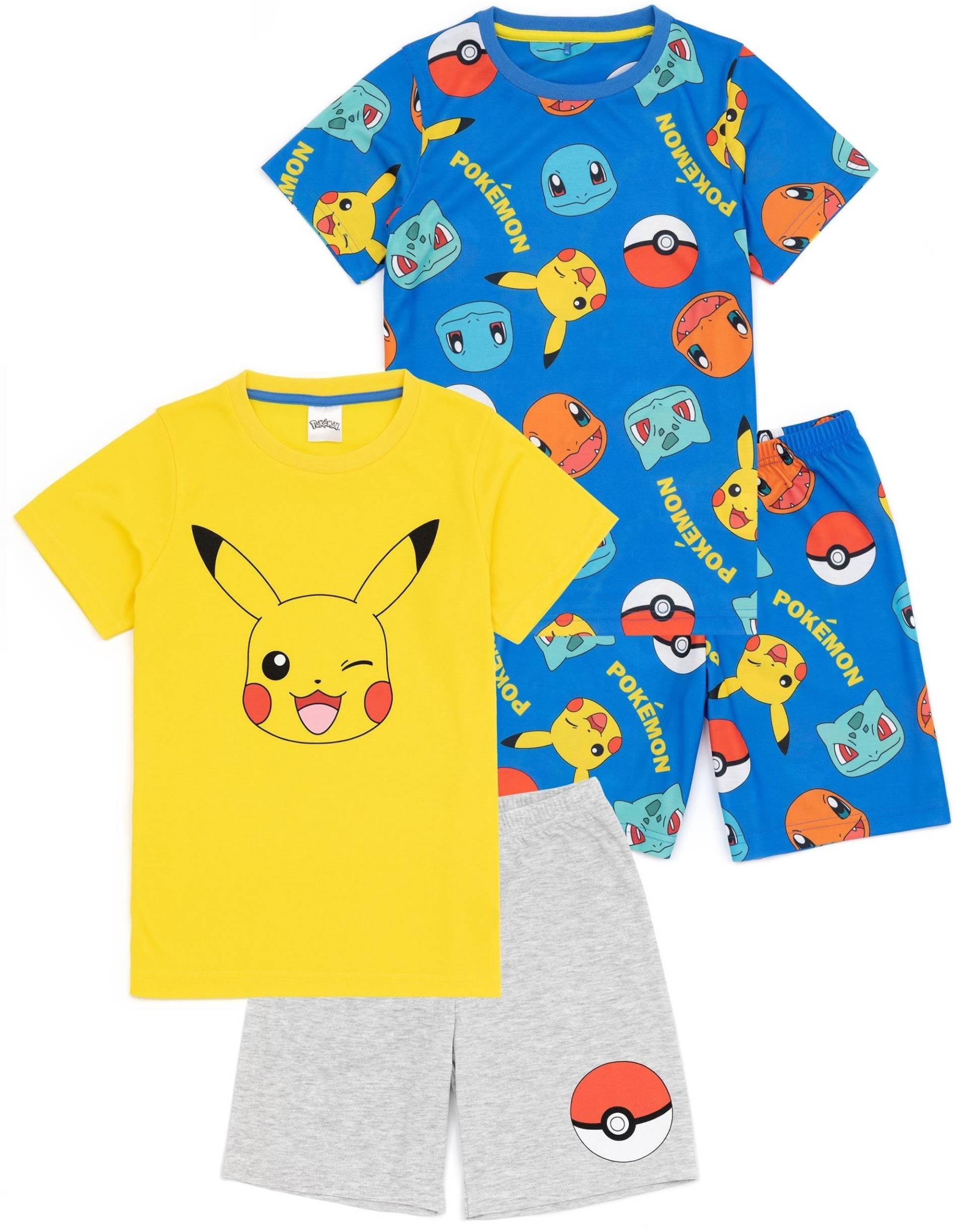 Schlafanzug Mit Shorts (2erpack) Unisex Multicolor 110 von Pokémon