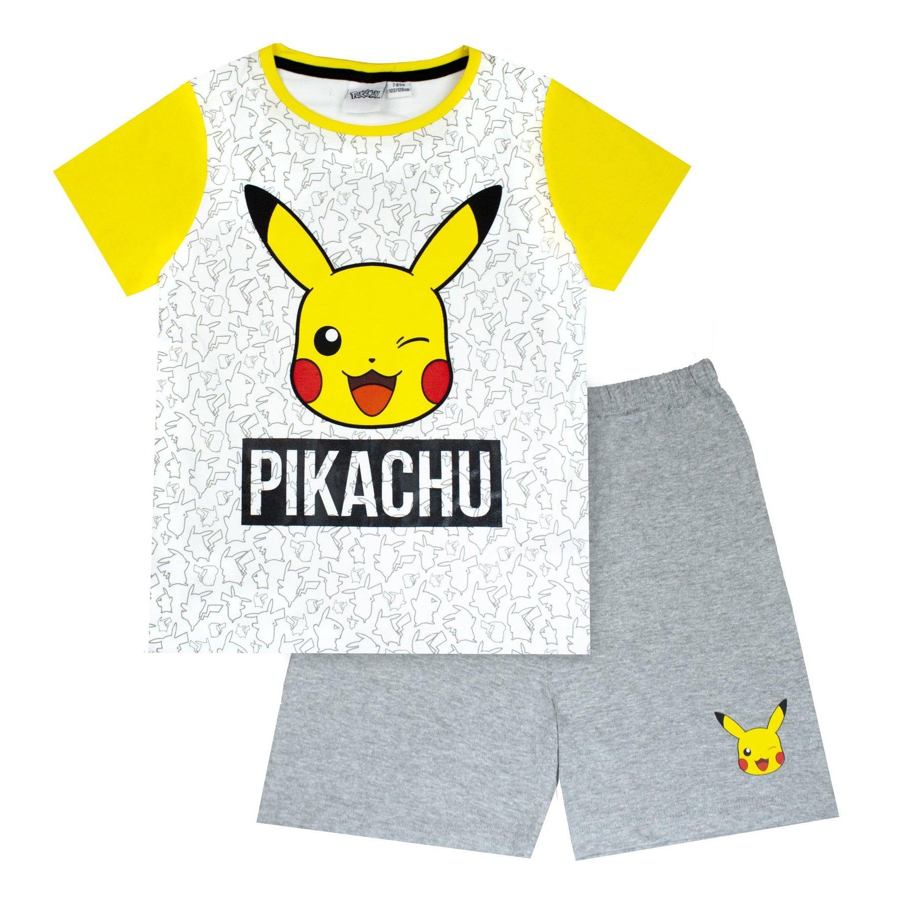Schlafanzug Mit Shorts Unisex Grau 128 von Pokémon