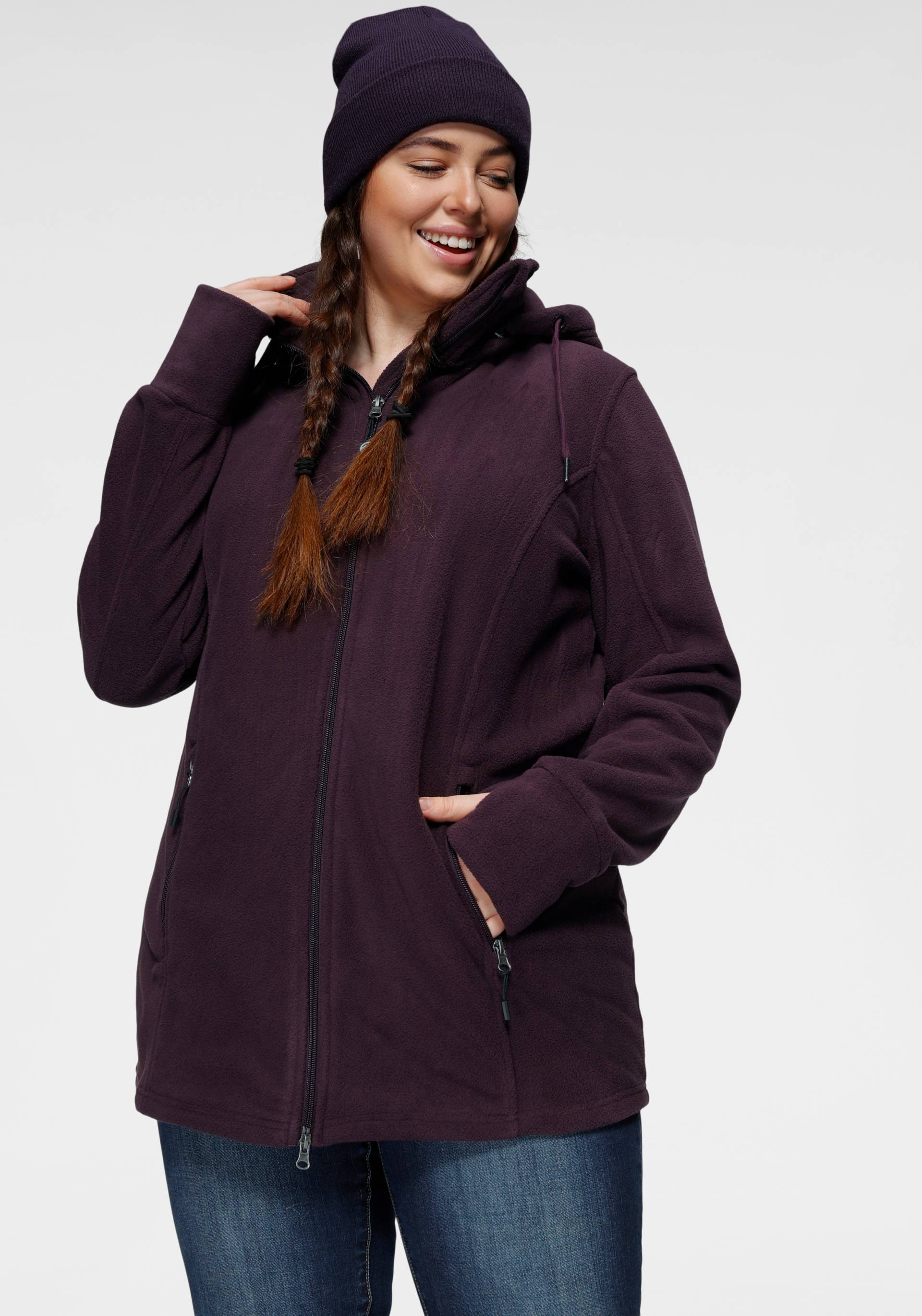 Polarino Fleecejacke, mit Kapuze von Polarino