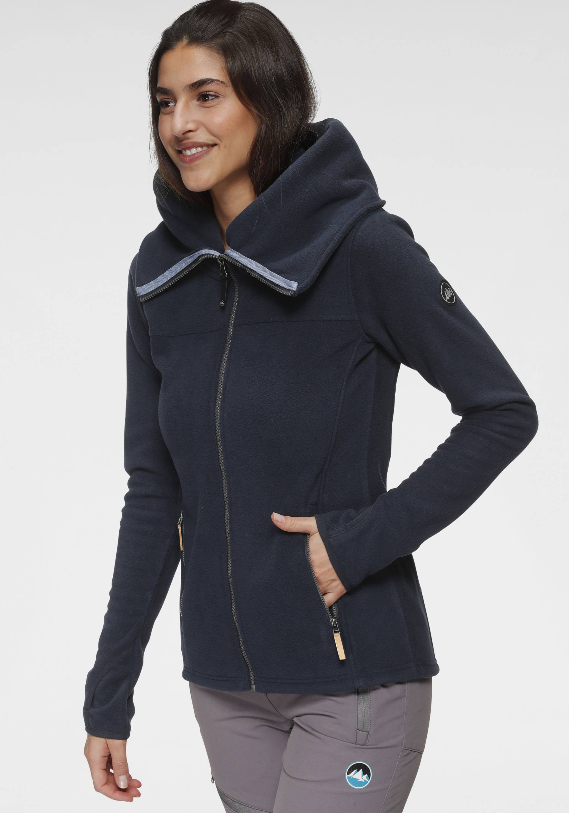 Polarino Fleecejacke, mit Kapuze von Polarino