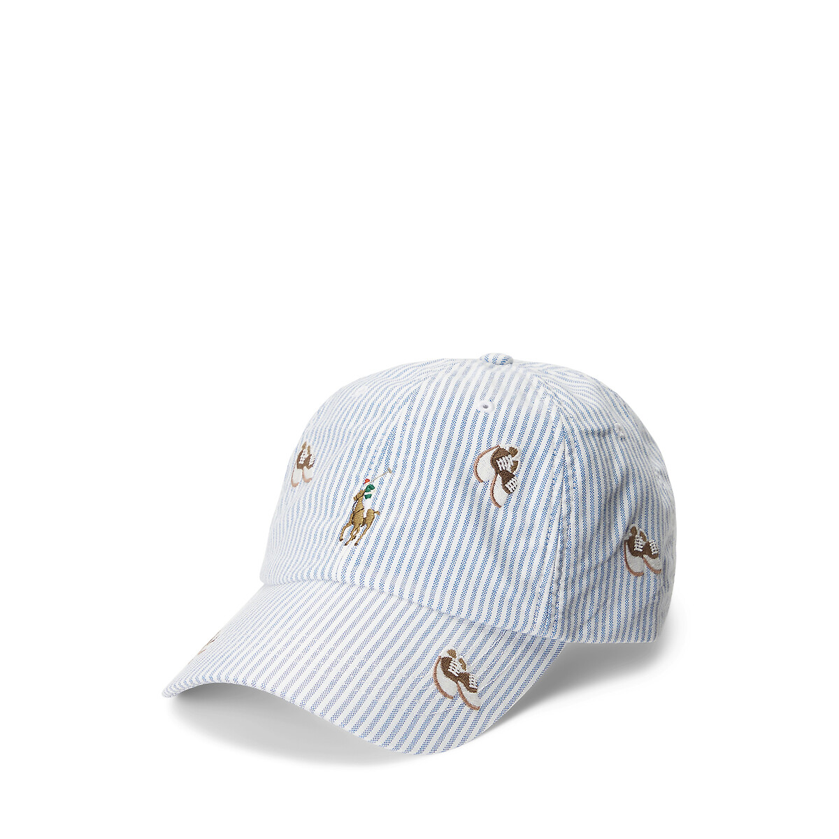 Gestreifte Basecap mit aufgesticktem Logo, Baumwolle von Polo Ralph Lauren