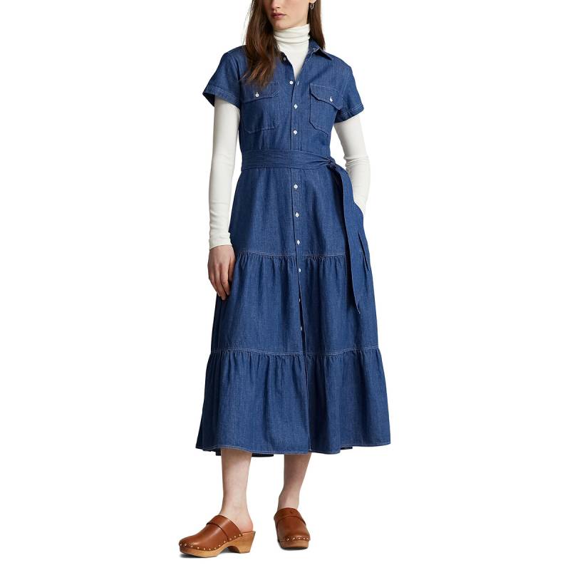 Kurzärmeliges Kleid, ausgestellte Schnittform von Polo Ralph Lauren