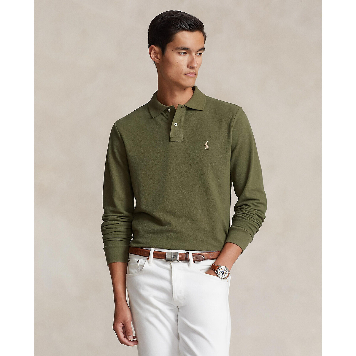 Langärmeliges Poloshirt, Custom-Slim-Fit von Polo Ralph Lauren