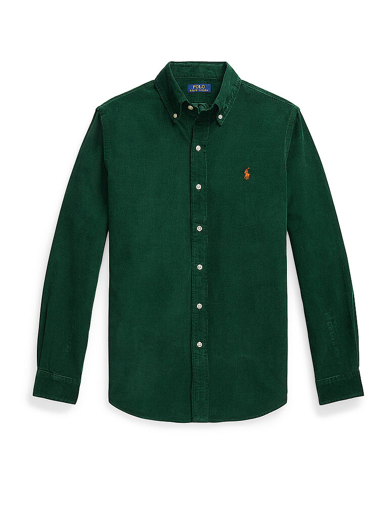 POLO RALPH LAUREN Cordhemd Slim Fit grün | S von Polo Ralph Lauren