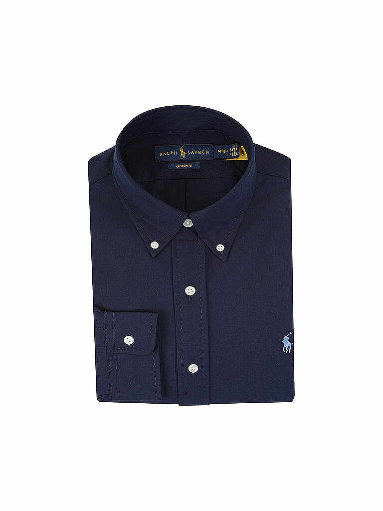 POLO RALPH LAUREN Hemd Custom Fit blau | M von Polo Ralph Lauren
