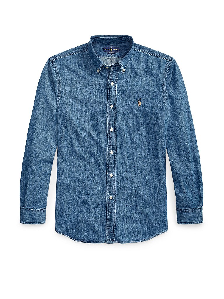 POLO RALPH LAUREN Hemd Custom Fit blau | XXL von Polo Ralph Lauren
