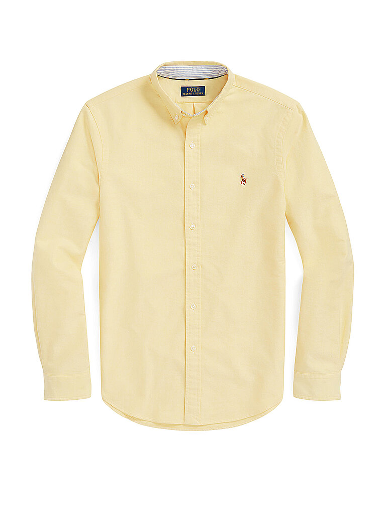 POLO RALPH LAUREN Hemd Custom Fit gelb | L von Polo Ralph Lauren