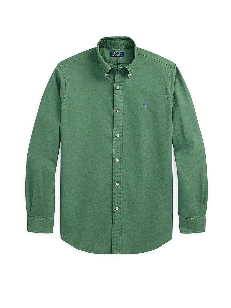 POLO RALPH LAUREN Hemd Custom Fit grün | M von Polo Ralph Lauren